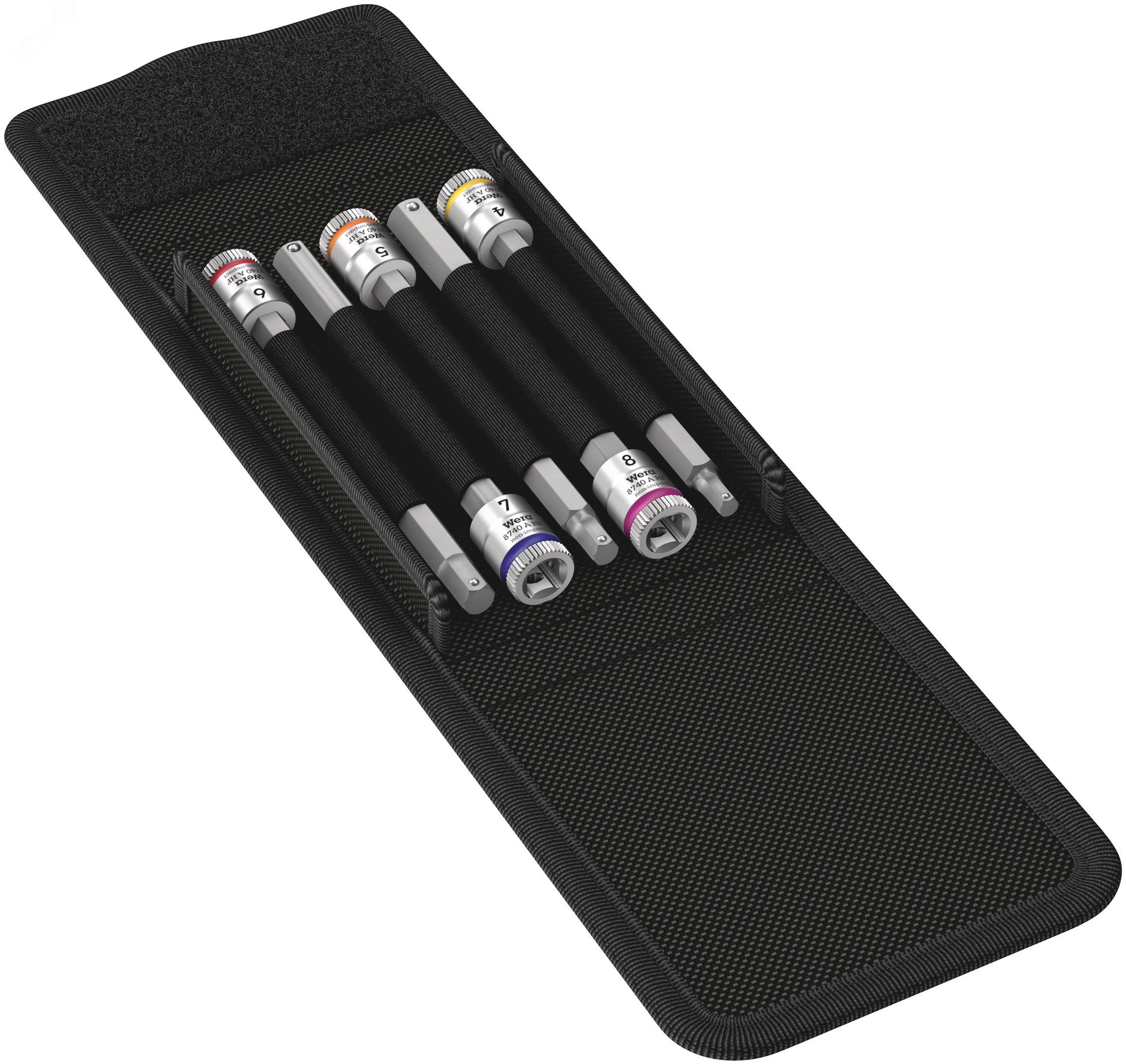 Изображение товара Набор головок торцевых Wera 8740 A HF 1 Zyklop 5 предметов