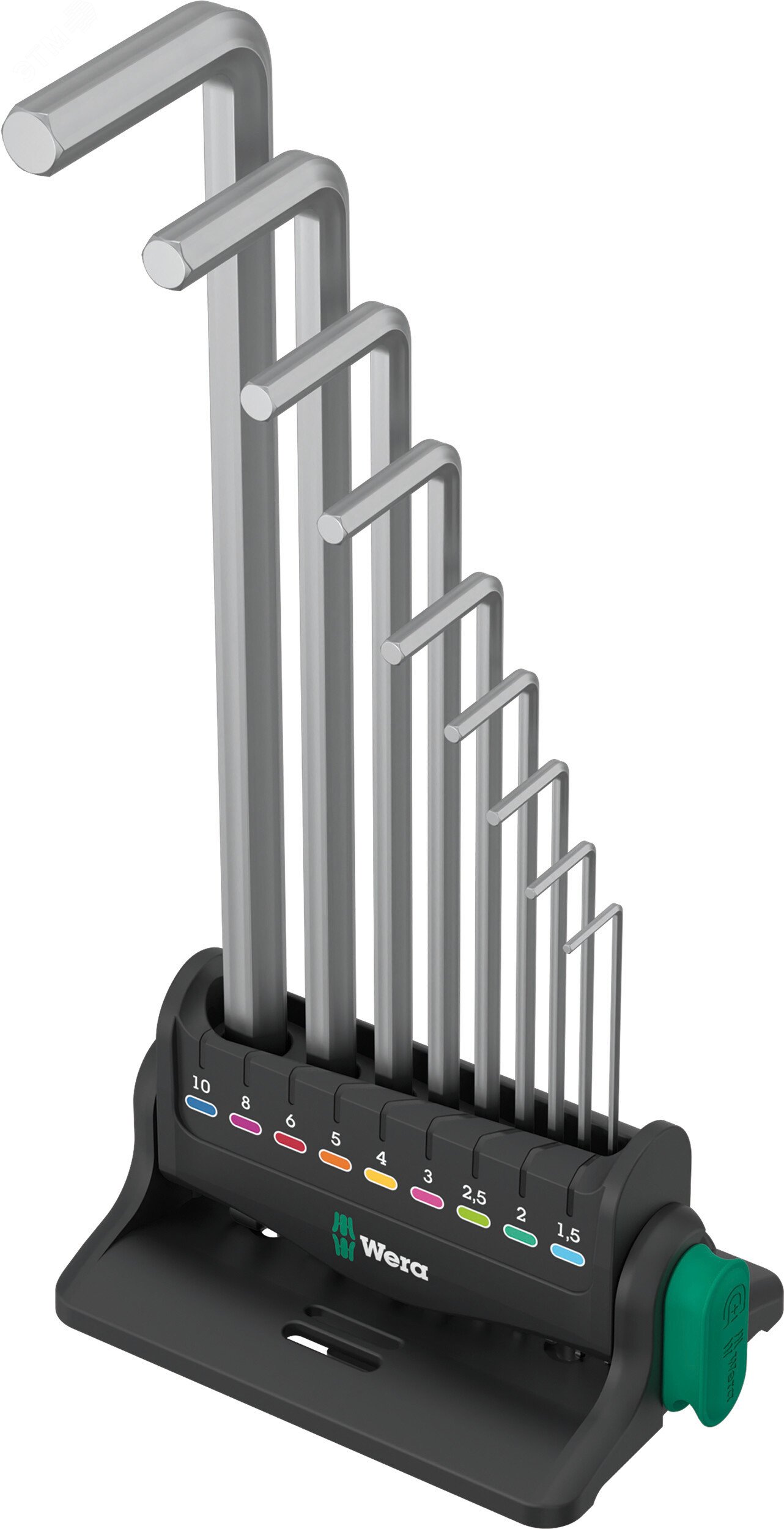 Изображение товара Набор Г-образных ключей Wera, 9 предметов, 1.5-10 мм