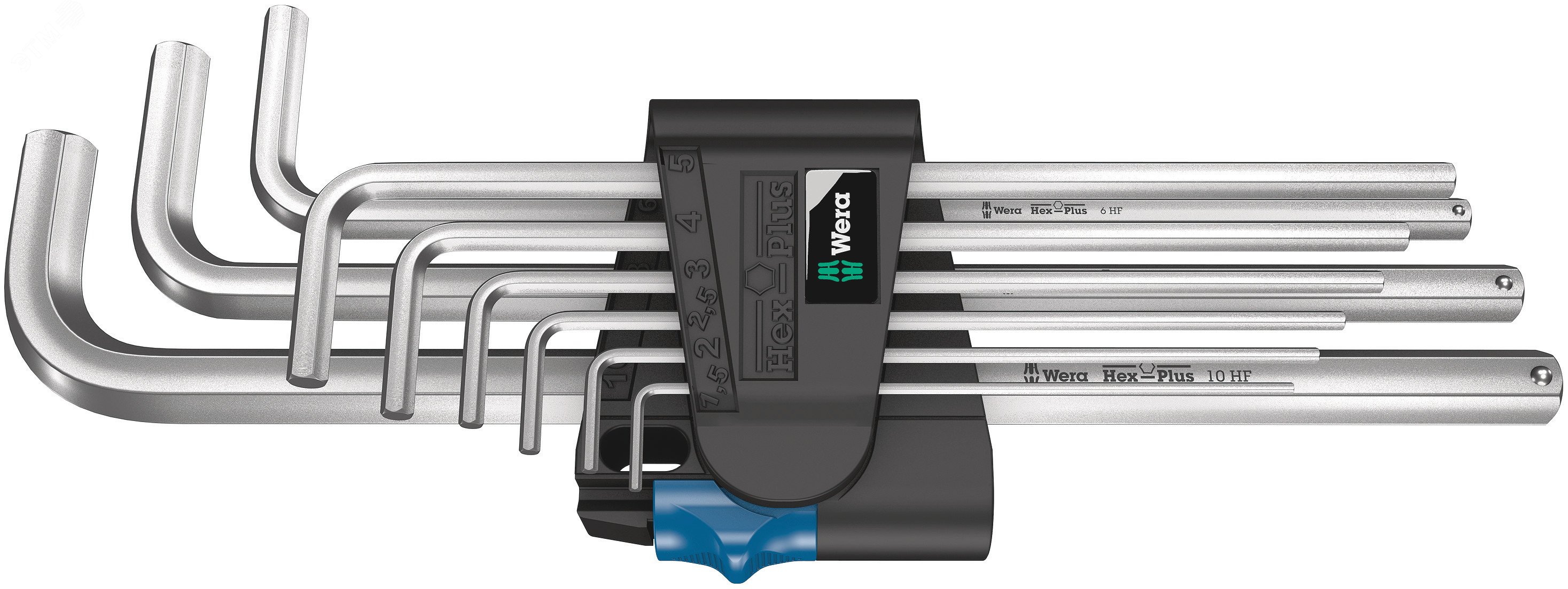 Изображение товара Набор Г-образных ключей Wera 950/9 L Hex-Plus с фиксацией 1.5 - 10 мм