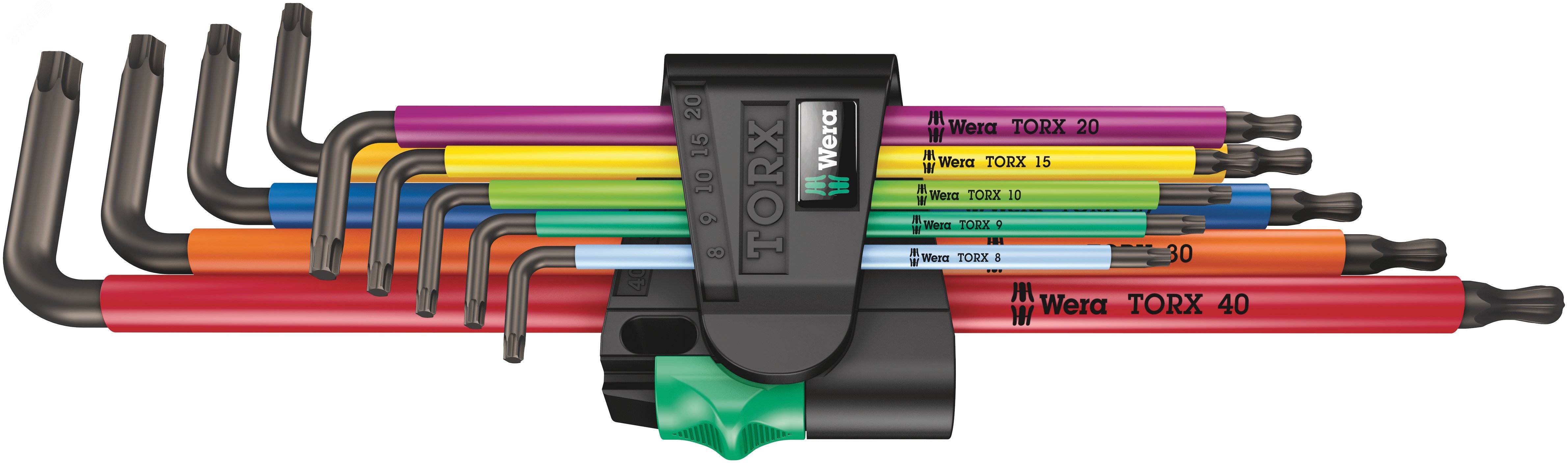 Изображение товара Набор Г-образных ключей TORX TX XL Multicolour Wera 9 предметов