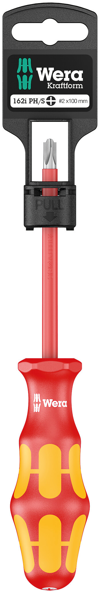 Отвёртка диэлектрическая крестовая 162 i PH/S PlusMinus VDE SB c комбинированным профилем PH/шлиц # 2X100 мм
