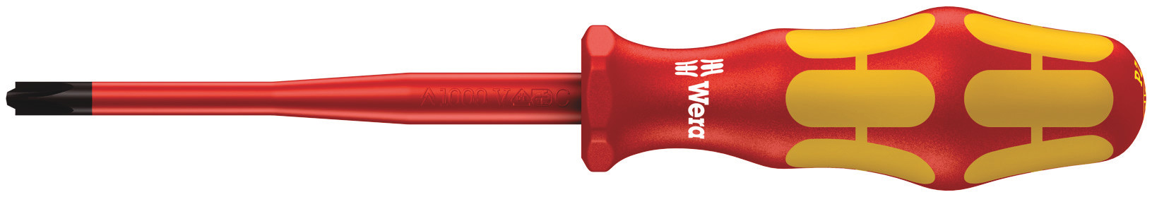 Отвертка диэлектрическая крестовая 165 iSS PZ/S PlusMinus VDE с зауженным рабочим концом и уменьшенным диаметром рукоятки # 2X100 мм