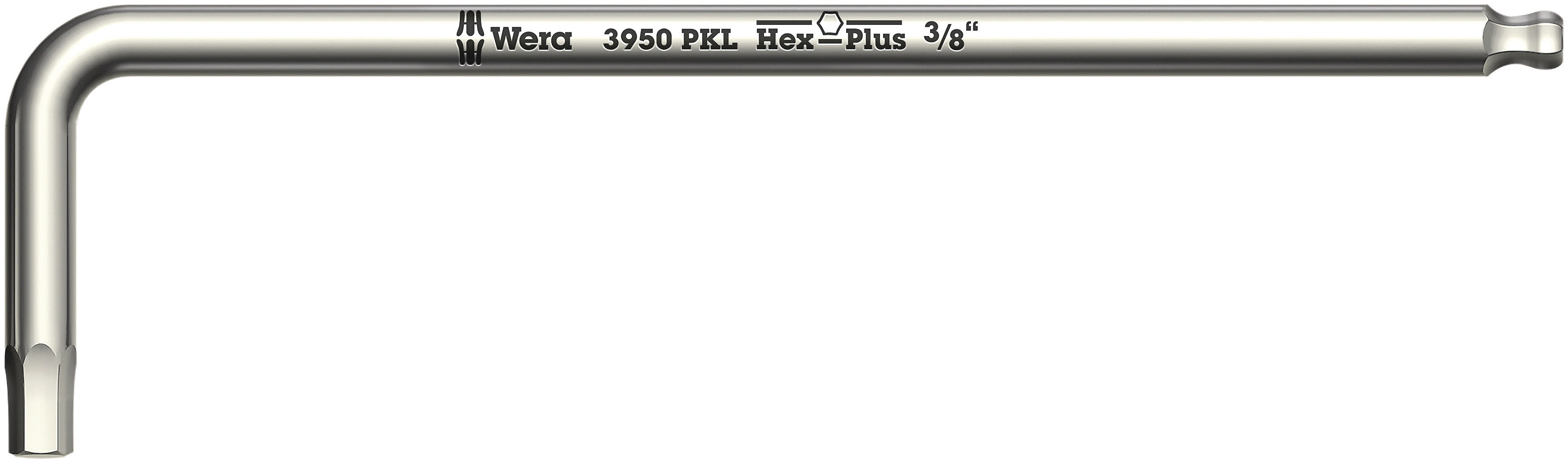 Ключ Г-образный 3950 PKL нержавеющая сталь с шаром 3/8X224 мм