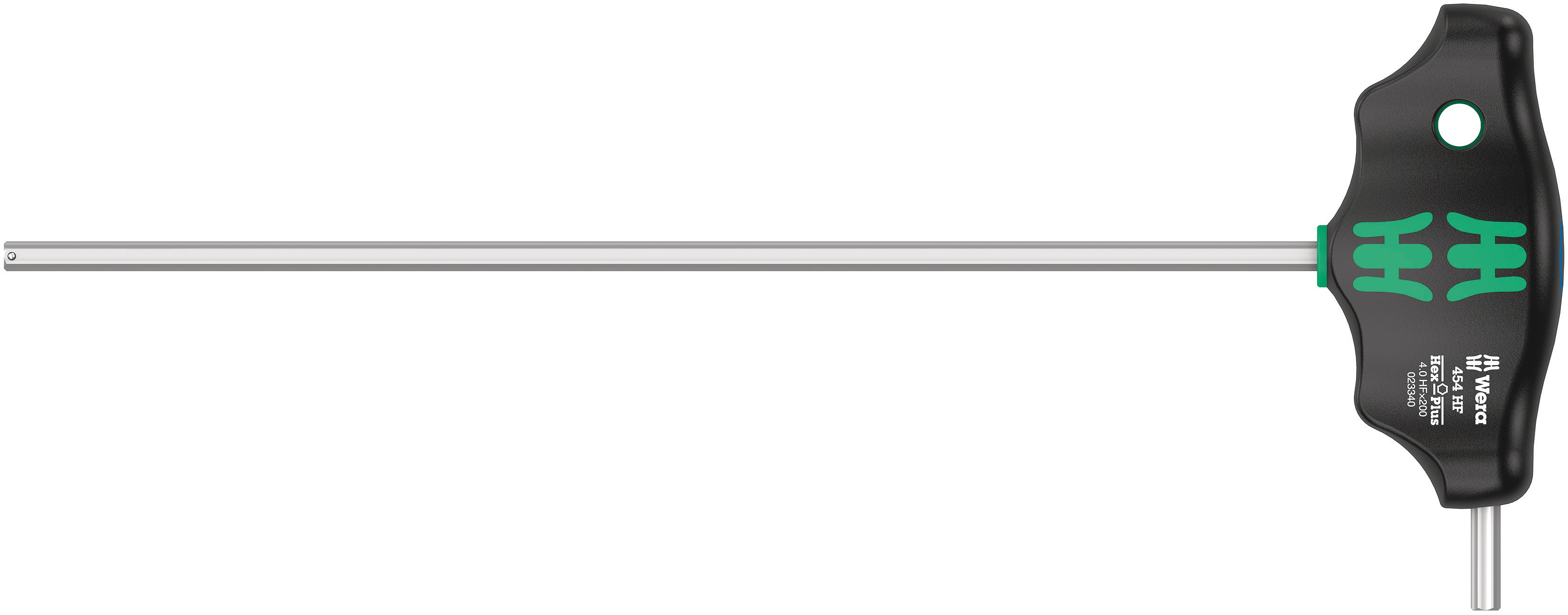 Отвёртка шестигранная 454 Hex-Plus HFс Т-образной рукояткой с функцией фиксации крепежа 4X200 мм с дополнительным коротким рабочим концом