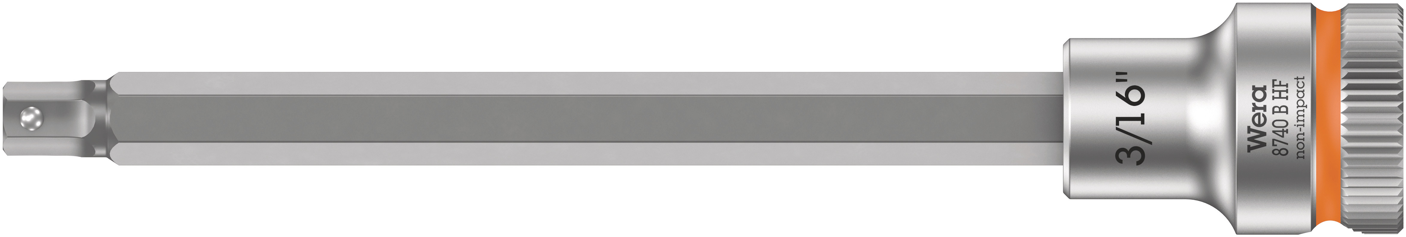 Головка торцевая 8740 B Hex-Plus HF Zyklop со вставкой под внутренний шестигранник DR 3/8 с функцией фиксации крепежа 3/16X107 мм