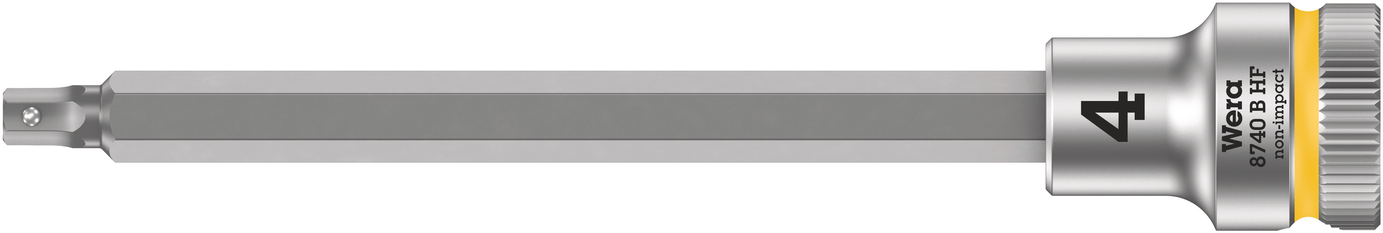 Головка торцевая 8740 B Hex-Plus HF Zyklop со вставкой под внутренний шестигранник DR 3/8 с функцией фиксации крепежа 4X107 мм