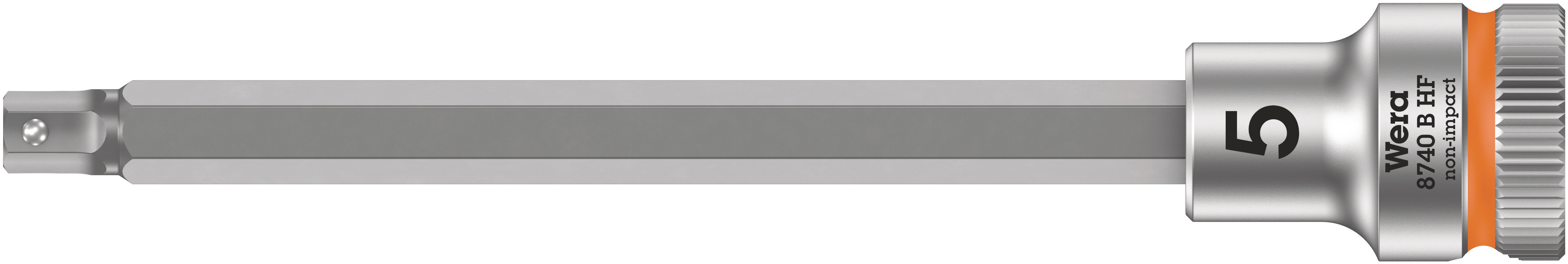 Головка торцевая 8740 B Hex-Plus HF Zyklop со вставкой под внутренний шестигранник DR 3/8 с функцией фиксации крепежа 5X107 мм