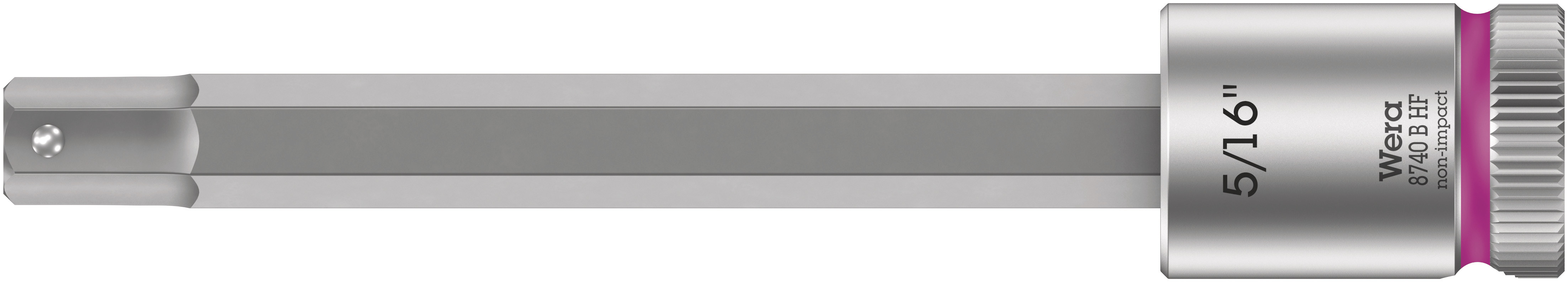 Головка торцевая 8740 B Hex-Plus HF Zyklop со вставкой под внутренний шестигранник DR 3/8 с функцией фиксации крепежа 5/16X100 мм