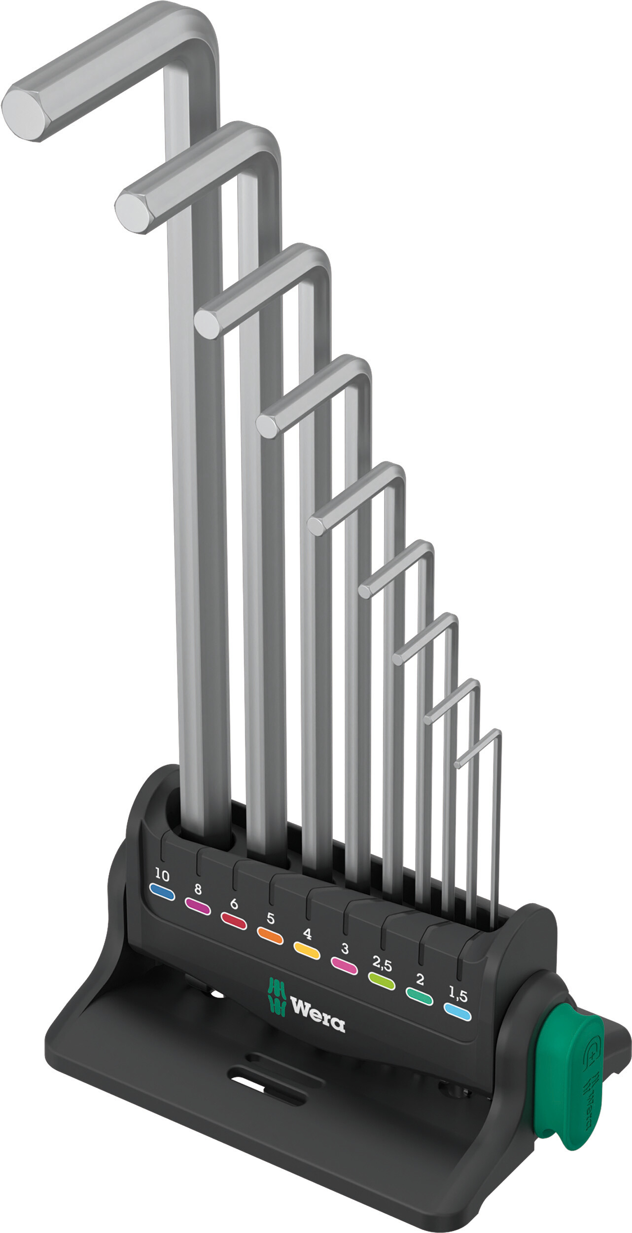 Набор Г-образных ключей, хромированных, 9 предметов, 1.5/2/2.5/3/4/5/6/8/10 мм, 950/9 Hex-Plus 8