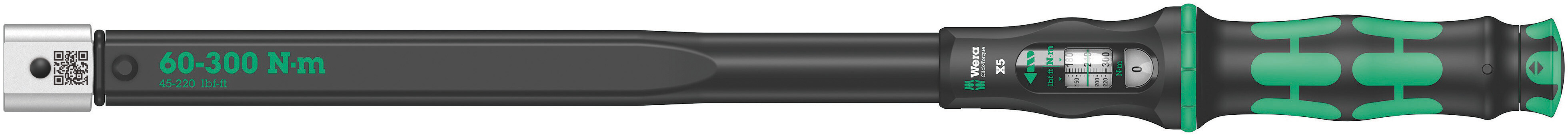 Ключ динамометрический для сменных насадок гнездо 14x18 мм 60-300 Нм погрешность ± 3% 570 мм. Click-Torque X 5