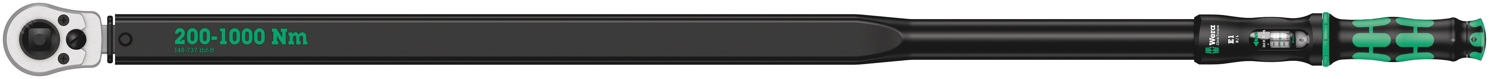Изображение товара Ключ динамометрический с регулировкой момента затяжки Click-Torque E 1 Push R/L для правой и левой резьбы 200-1000 Нм (шт)