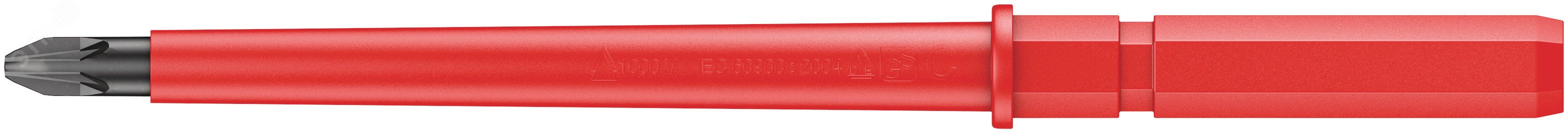 Изображение товара Отвертка-насадка сменная крестовая PZ2 154 мм Wera Kraftform Kompakt VDE