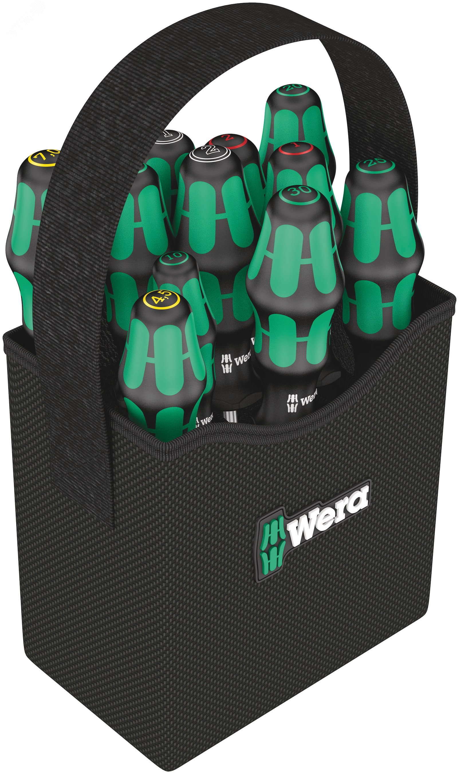 Изображение товара Набор отверток Kraftform 2go 300 11 предметов Wera Чехия компактный