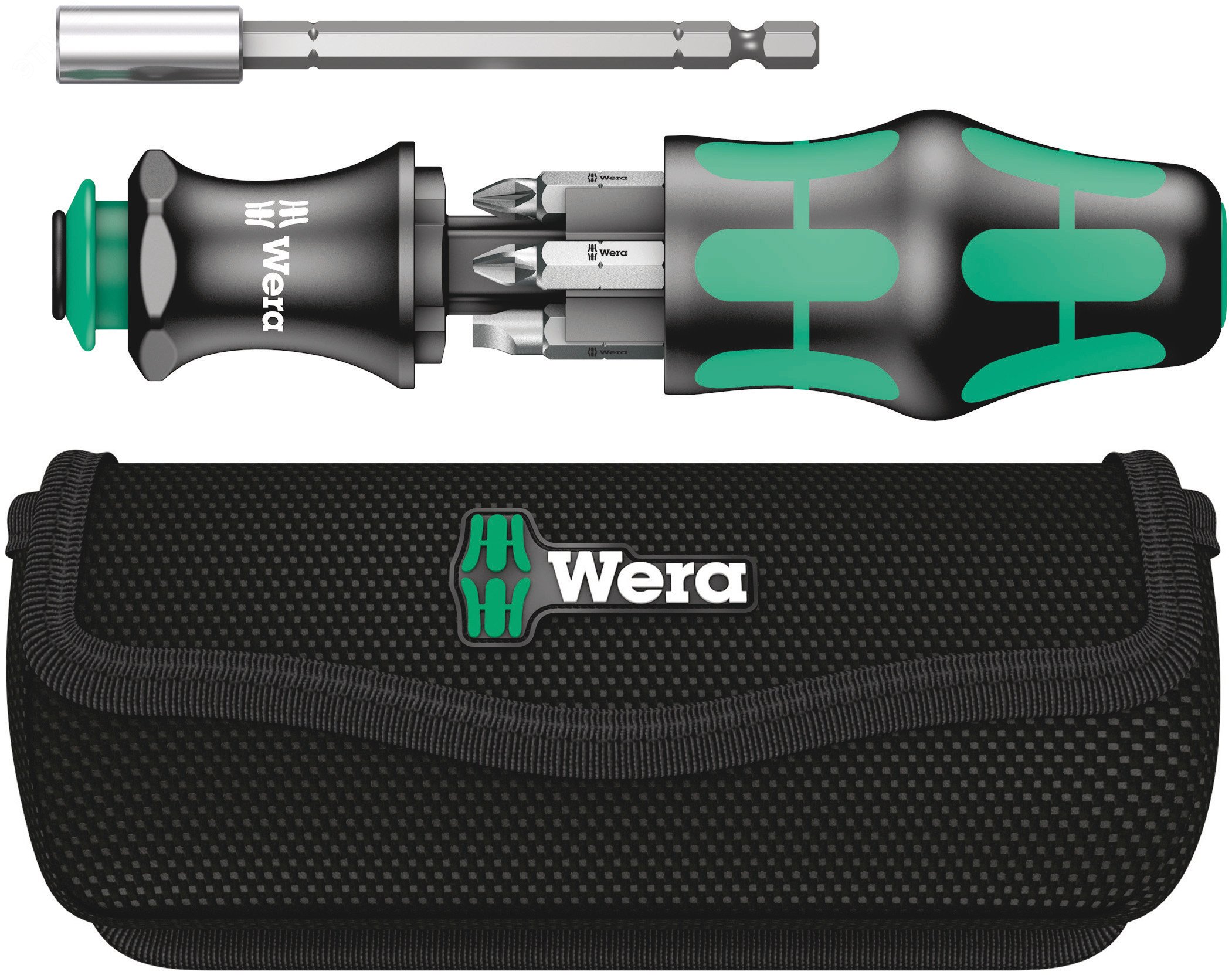 Изображение товара Набор бит с рукояткой-битодержателем WERA WE-134491 7 предметов - практичный и надежный инструмент
