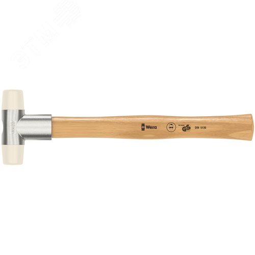 Изображение товара Киянка со сменными бойками из нейлона #1 диаметр головы 23 мм длина головы 76 мм длина 250 мм боек сверхтвердый (шт)