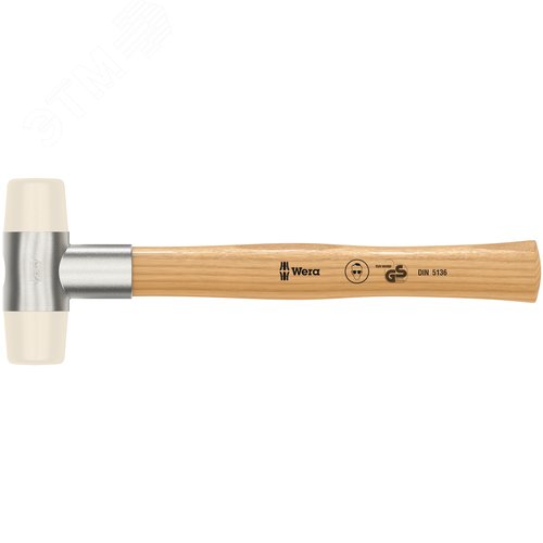 Изображение товара Киянка со сменными бойками из нейлона #4 диаметр головы 36 мм длина головы 102 мм длина 290 мм боек сверхтвердый (шт)