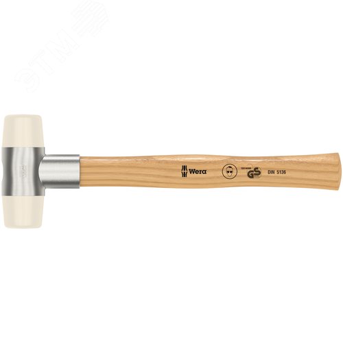 Киянка со сменными бойками из нейлона #5 диаметр головы 41 мм длина головы 108 мм длина 320 мм боек сверхтвердый - фото 1