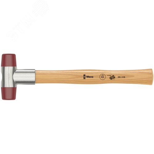 Киянка со сменными бойками из полиуретана #2 диаметр головы 28 мм длина головы 87 мм длина 265 мм боек средней твердости - фото 1