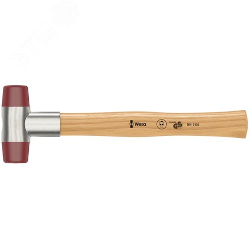 Киянка со сменными бойками из полиуретана #3 диаметр головы 33 мм длина головы 96 мм длина 280 мм боек средней твердости - фото 1