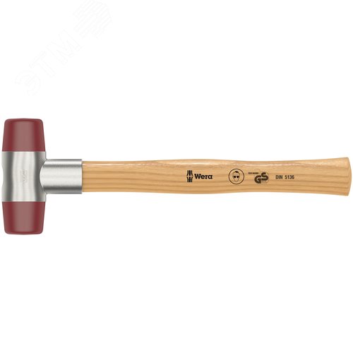 Киянка со сменными бойками из полиуретана #5 диаметр головы 41 мм длина головы 108 мм длина 320 мм боек средней твердости - фото 1