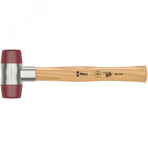 Киянка со сменными бойками из полиуретана #6 диаметр головы 51 мм длина головы 117 мм длина 340 мм боек средней твердости - фото 1