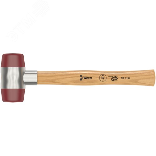 Киянка со сменными бойками из полиуретана #7 диаметр головы 61 мм длина головы 131 мм длина 380 мм боек средней твердости - фото 1