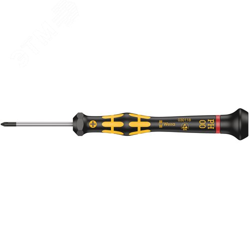 Отвёртка крестовая антистатическая для прецизионных работ 1550 PH ESD Kraftform Micro PH 00X40 мм - фото 1