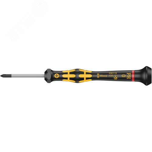 Отвёртка крестовая антистатическая для прецизионных работ 1550 PH ESD Kraftform Micro PH 0X40 мм - фото 1