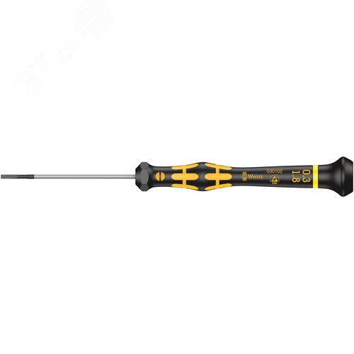 Отвертка шлицевая антистатическая для прецизионных работ 1578 A SL ESD Micro 0.30X1.8X60 мм - фото 1