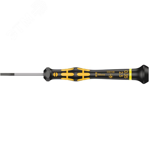 Отвёртка шлицевая антистатическая для прецизионных работ 1578 A SL ESD Kraftform Micro 0.35X2.5X40 мм - фото 1