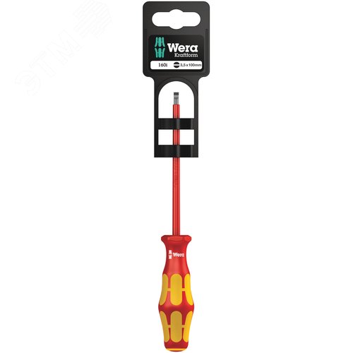 Изображение товара Отвертка диэлектрическая шлицевая 160 i SL VDE SB 0.6X3.5X100 мм с держателем-еврослот (шт)