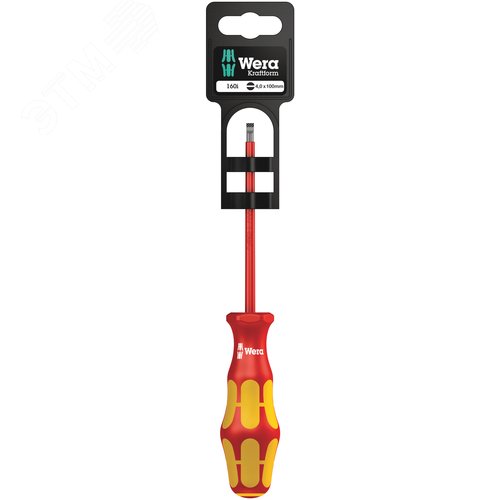Отвертка диэлектрическая шлицевая 160 i SL VDE SB 0.8X4X100 мм с держателем-еврослот - фото 1
