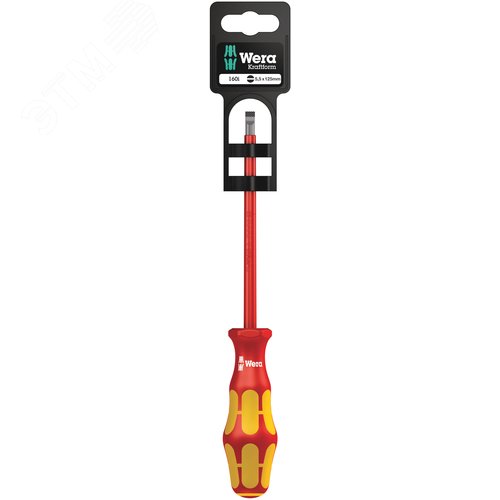 Изображение товара Отвертка диэлектрическая шлицевая 160 i SL VDE SB 1X5.5X125 мм с держателем-еврослот (шт)