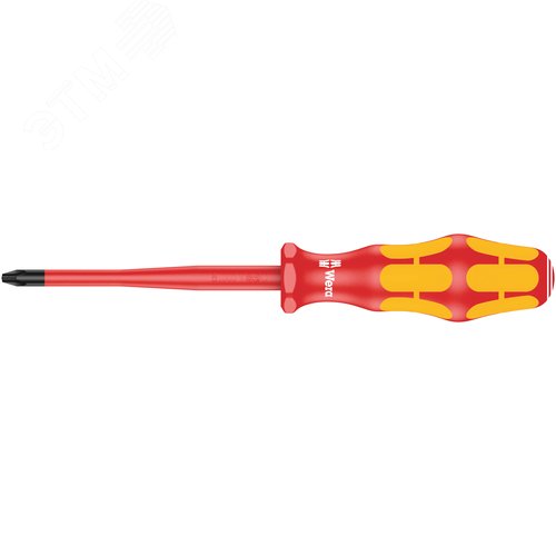 Отвёртка диэлектрическая крестовая 162 iSS PH VDE с зауженным рабочим концом и уменьшенным диаметром рукоятки PH 2X100 мм - фото 1