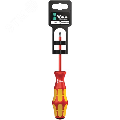 Изображение товара Отвертка диэлектрическая крестовая 165 i PZ VDE SB PZ 1X80 мм с держателем-еврослот (шт)