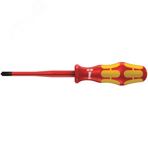 Отвертка диэлектрическая крестовая 165 iSS PZ/S PlusMinus VDE с зауженным рабочим концом и уменьшенным диаметром рукоятки # 2X100 мм - фото 1