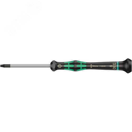 Отвертка для прецизионных работ 2067 TORX BO Micro TX 9X60 мм с отверстием под штифт - фото 1