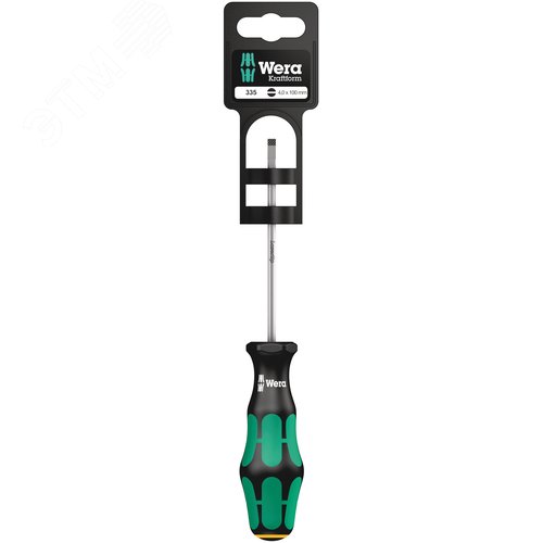 Отвертка шлицевая 335 SB SL 0.8X4X100 мм с держателем-еврослот - фото 1