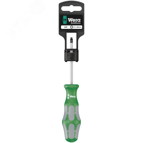 Изображение товара Отвертка для винтов 368 Robertson SB с внутренним квадратом # 1X80 мм с держателем-еврослот (шт)