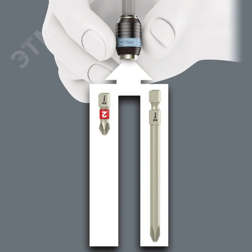 Битодержатель 3888/4/1 K Rapidaptor SB с быстрозажимным патроном хвостовик 1/4 E 6.3 нержавеющая сталь 1/4X50 мм с держателем-еврослот - фото 6