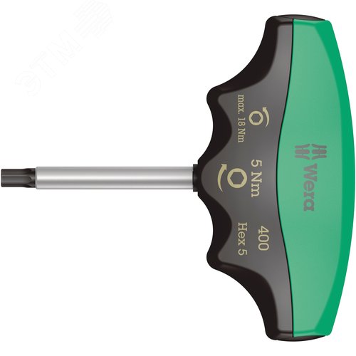 Индикатор крутящего момента с Т-образной рукояткой под внутренний шестигранник 400 Hex с фиксированным моментом затяжки с защитой от вмешательства в настройки 5X5.0 Нм - фото 1