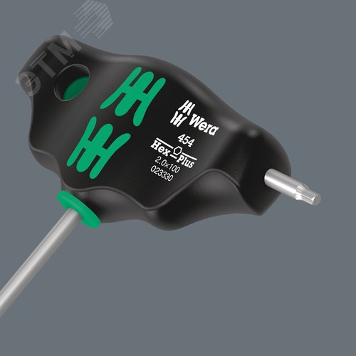 Отвёртка шестигранная 454 Hex-Plus с Т-образной рукояткой 2.5X100 мм с дополнительным коротким рабочим концом - фото 5