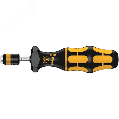 Изображение товара Отвертка динамометрическая антистатическая 1.20-3 Нм патрон Rapidaptor для бит 1/4 C/E 6.3 погрешность ± 6%. 7441 ESD Kraftform (шт)