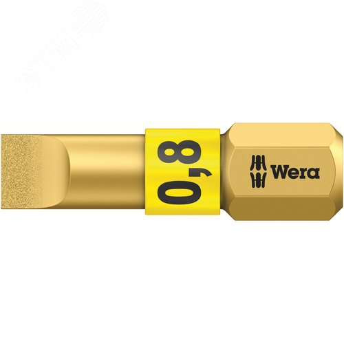 Бита шлицевая биторсионная 800/1 BDC SL алмазное покрытие хвостовик 1/4 C 6.3 0.8X5.5X25 мм - фото 1