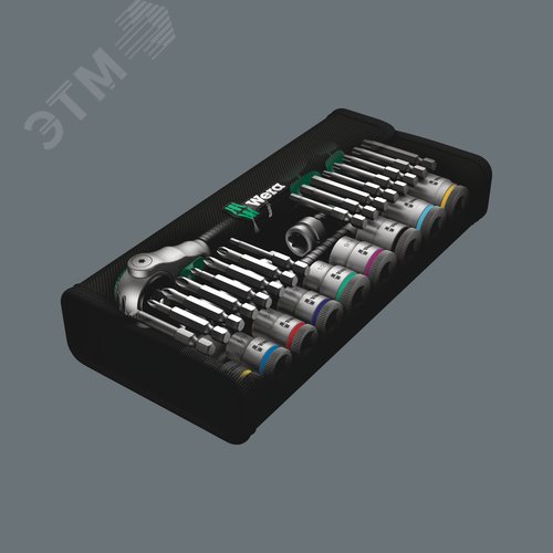 Набор с трещоткой 8100 SB 9 Zyklop Speed DR 3/8 29 предметов - фото 10