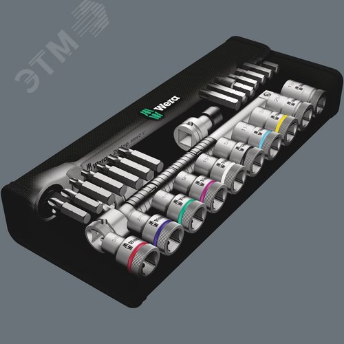 Набор с трещоткой 8100 SC 11 Zyklop Metal Switch с реверсом DR 1/2 28 предметов - фото 9