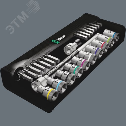 Набор с трещоткой 8100 SC 7 Zyklop Metal Push сдвижной квадрат DR 1/2 28 предметов - фото 10