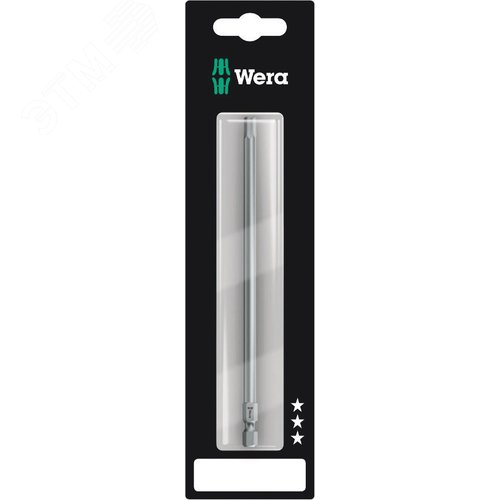 Бита под внутренний шестигранник 840/4 Z Hex-Plus SB вязкая твёрдость хвостовик шестигранный 1/4 E 6.3 3X152 мм с держателем-еврослот для подвеса - фото 1