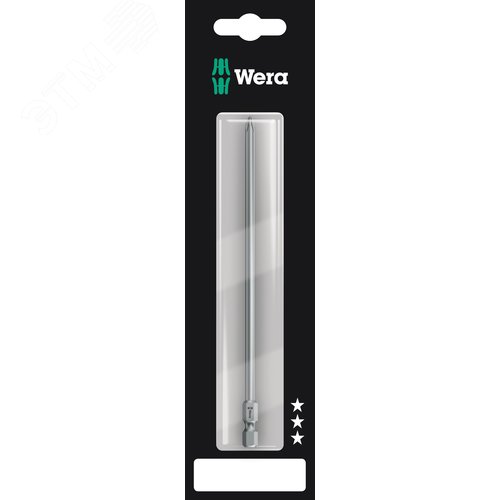 Бита 851/4 Z PH SB вязкая твёрдость хвостовик шестигранный 1/4 E 6.3 PH 1X152 мм с держателем-еврослот для подвеса - фото 1