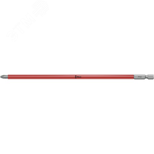 Бита853/4 ACR SL PH. вязкая твёрдость пластиковая оболочка магнит насечки Anti Cam-Out Ribs против выскальзывания хвостовик шестигранный 1/4 E 6.3 PH 2X200 мм - фото 1